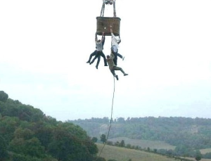 About Tim Halloran – From Stuntman to Online Entrepreneur - on my first job on enduring love hanging from a hot air balloon