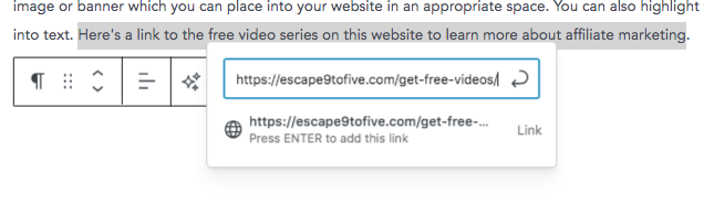 how to place affiliate links on your website